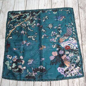 Stunning vintage Liberty teal silk scarf
